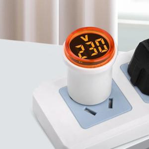 5색 원형 플러그인 디지털 전압계 고품질 미니 테스터 표시기 AC 220V 배선 필요 없음