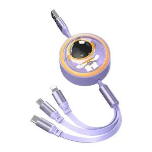 3in1 릴 타입 우주비행사 충전 멀티 케이블 ctI9+6YRW