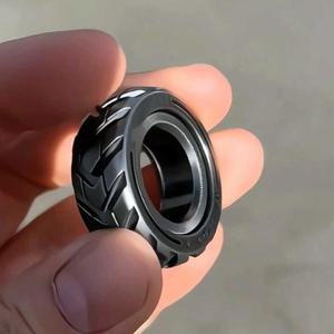 피젯링 스틸 반지 검정 스트레스해소 1 피젯토이 스테인리스 건메탈 실버휠