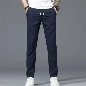 일자팬츠 밴딩 남성 기모안감 슬랙스 방한 따뜻 겨울 MUw8+3HsQ