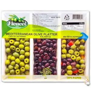 코스트코 피카치 이탈리아 올리브 트리오 750g 그린 블랙 믹스