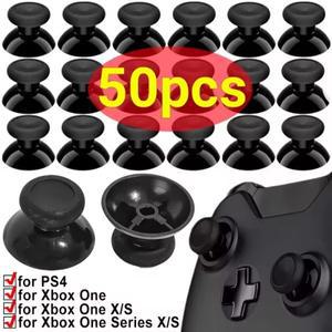 10-50pcs 교체 소프트 조이스틱 엄지 스틱 그립 캡 Xbox One 용 버섯 블랙 실리콘 썸