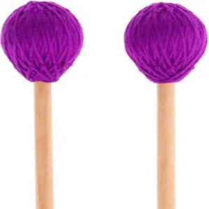 메이플 우드 핸들 드럼 스틱이 있는 중간 크기의 마림바 퍼커션 망치 크기 키보드 하드 원사 헤드 1쌍