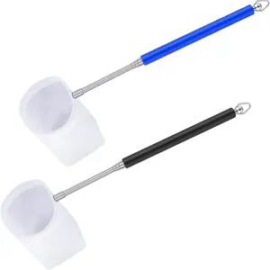 어항 새우 그물 확장 가능한 손잡이 연못용 손잡이가 조절 수족관 스테인리스 소형 어망 2개