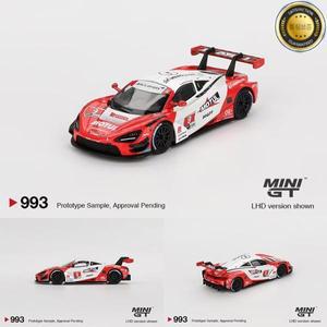 MINIGT 993 1:64 맥라렌 720S GT3 에보 파프 모터스포츠 2024 다이캐스트 자동차 모델 컬렉션 장난감