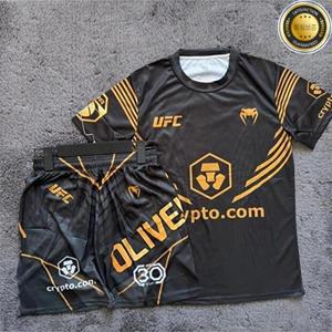여름 신상 블랙 찰스 올리베이라 UFC MMA 에디션 복싱 파이팅 티셔츠 반바지 남성 옥타곤 케이지 저지 러닝