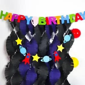 [데코] 우주로켓별 파티장식 펠트 가랜드 파티소품 행사용품