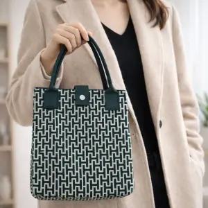 여성 보부상 체크 데일리 에코백 토트백 니트가방 가방