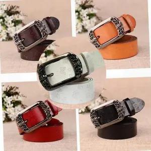 빈티지 여성 소가죽 벨트 데일리 여성 캐주얼 벨트 청바지 사계절