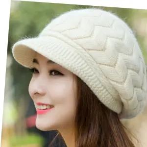 여자겨울모자 고급스러운 패턴 따뜻한 털안감 니트 짜임 베레모