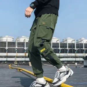 포켓 옆라인 배색 포인트 남성 데일리 외출 조거 팬츠 남자반바지 기본 밴딩