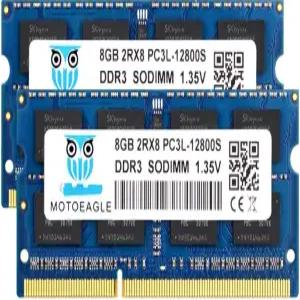 8GB DDR3L-1600 SODIMM 16GB 키트(2x8GB) PC3L-12800S DDR3 1600Mhz 2Rx8 1.35V 듀얼 랭크 RAM 노트북용
