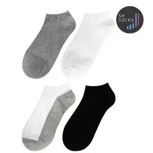 [S790A5X]남성 중목양말 무지 스니커즈 5족