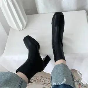 [SBG9XMU]디자인 스퀘어토 트렌디 앵클부츠 힐 5FW