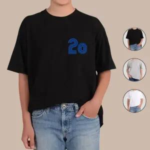 반팔티셔츠 숫자 20 파랑색 넘버링 스트라이프 그림 다양한색상
