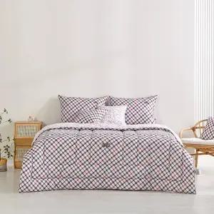 [닥스침구]아사 헤이즐 핑크[9온스] 슈퍼싱글세트[퀼트이불+패드+베개커버]