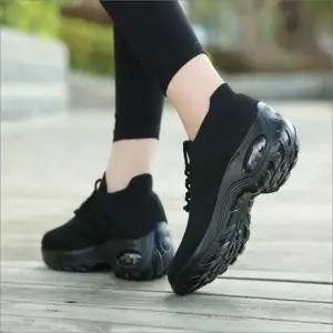 블랙 여자 런닝화 슬립온 운동화