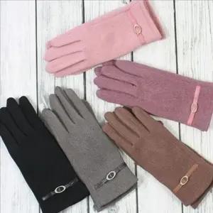 스마트폰 여성 겨울 장갑 터치 여성 방한 장갑 버클 데일리