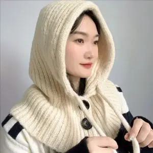 후드 니트 바라클라바 페이스 겨울 바라클라바 워머 여자