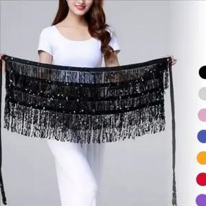 쉬폰 밸리 댄스 힙스카프 라인 줌바 댄스 힙스카프 댄스복 스커트