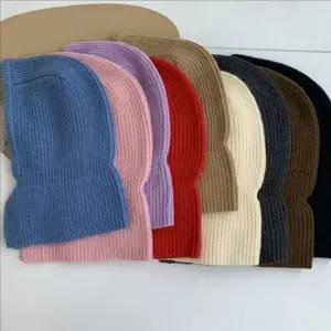 따뜻한 겨울 바라클라바 데일리 니트 바라클라바 귀여운 여자 모자