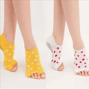오픈토 요가 양말 미끄럼 필라테스 양말 논슬립 여성 발레