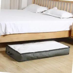 (색상 선택)침대 밑 옷장 수납함 이불 보관함 투명창 100cm 대용량 정리 박스