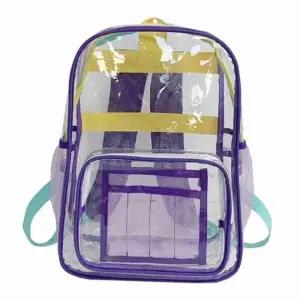 ( )투명 백팩 여름 가방 PVC 가방 캐주얼 가방 여성백팩 여행백팩