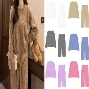 유니바운드 수면잠옷 커플잠옷 겨울 극세사 여성 홈웨어 실내복 임산부 파자마파티 잠옷세트 커플파자마