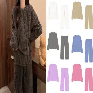 유니바운드 수면잠옷 커플잠옷 겨울 극세사 여성 홈웨어 임산부 실내복 파자마파티 잠옷세트 커플파자마