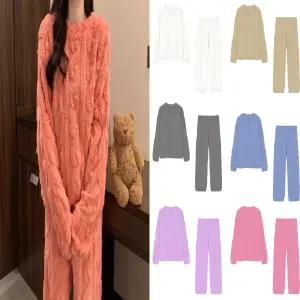 유니바운드 수면잠옷 커플잠옷 겨울 극세사 여성 홈웨어 실내복 임산부 잠옷세트 파자마파티 커플파자마