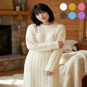 유니바운드 겨울잠옷 홈웨어 여성원피스 임산부원피스 실내복 임산부잠옷 파자마파티 여성실내복 여자잠옷