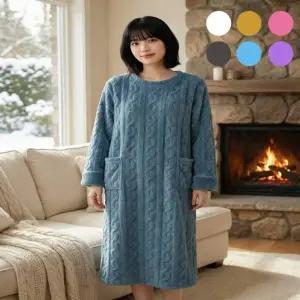 유니바운드 겨울잠옷 홈웨어 여성원피스 임산부원피스 실내복 임산부잠옷 파자마파티 여자잠옷 여성실내복