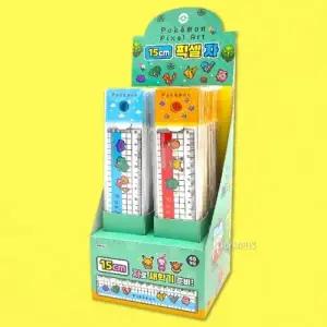 ( )캐릭터 픽셀아트 15cm 자 40개 세트 학생용 자 신학기 준비물 대용량 문구