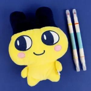 소프트 펜파우치 다마고치 스타일 푹신한 필통 다용도 수납 파우치 소품 가방