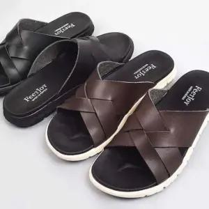 남성 여름 샌들 크로스 스트랩 슬리퍼 편안한 쿠션 데일리 슈즈