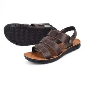 편안한 남성 샌들 여름 외출용 스트랩 슬리퍼 가죽 신발