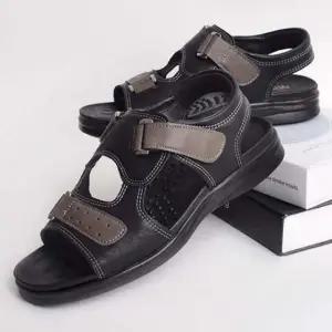 남성 엠보 가죽 슬리퍼 샌들 쿠션 여름 편한 데일리 샌달