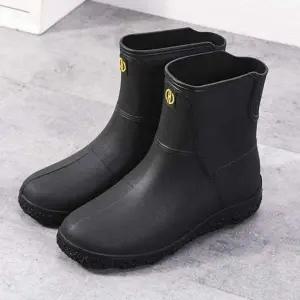 [에이치플러스몰]남성 숏 레인부츠 방수 무광 앵클 장화 장마철 신발