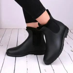 남녀공용 털 안감 융털 방한화 첼시 발목 부츠 겨울 신발