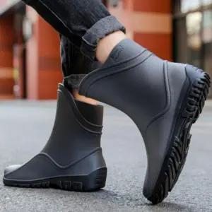 남성 방한 기모 털안감 탈부착 다용도 겨울 레인부츠 장화