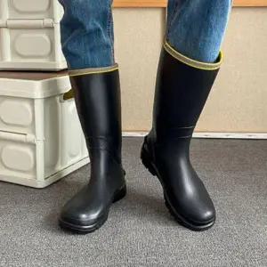 남성용 농작업용 장화 방수 롱 레인부츠 미끄럼방지 안전화