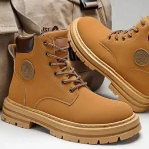 [에이치플러스몰]남성 경량 워커 부츠 하이탑 데일리 캐주얼 슈즈