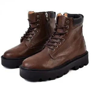 남성 하이탑 워커 데일리 가죽 신발