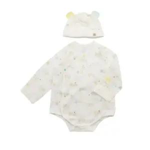 [롯데백화점]압소바 압소바 올리버 오가닉 배냇슈트+신생모 A1B10106-A1B31501