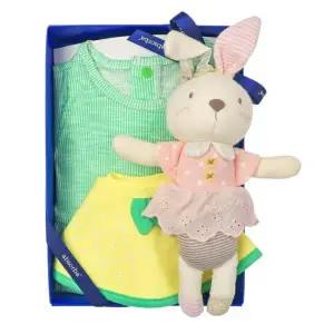 [롯데백화점]압소바 압소바 키키 무소 바디슈트(턱받이)+제니막대딸랑이 A1310682-AXA36502