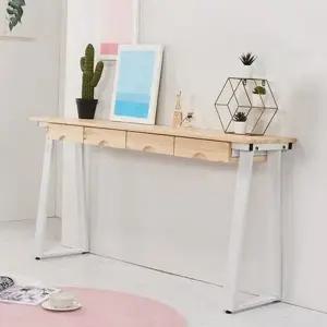 철제 서랍 테이블 원목 수납 테이블 다용도 사이드 장식 현관 화장대