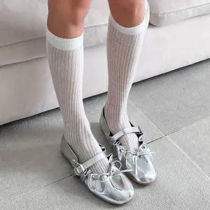 [다잇템] 여자 페미닌 발레코어 리본 드로우코드 스트랩 플랫슈즈