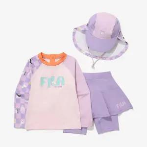 [보리보리/휠라 키즈]TD 아쿠아 여아 래쉬가드 세트 (FK2SWG2A03F_LPM)