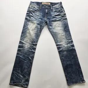 버커루 청바지 워싱진 돌청 일자 데님팬츠 사이즈34